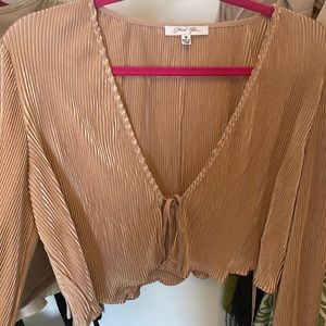 Tie front blouse size medium